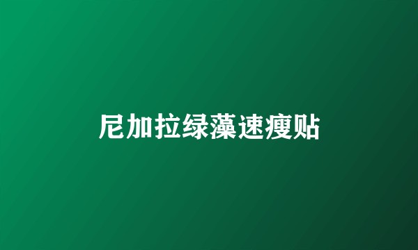 尼加拉绿藻速瘦贴