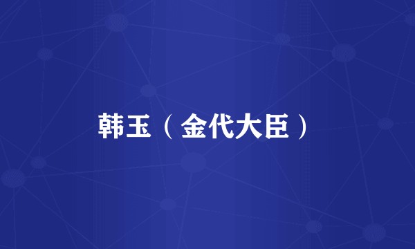 韩玉（金代大臣）