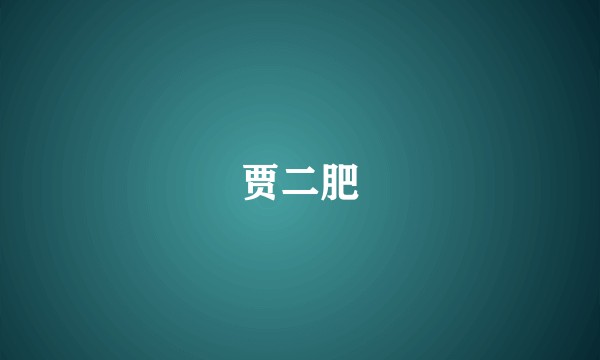 贾二肥