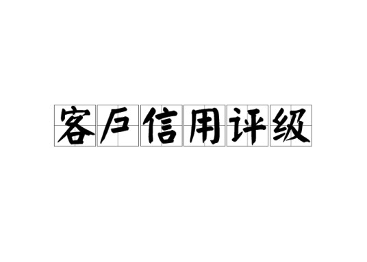 客户信用评级