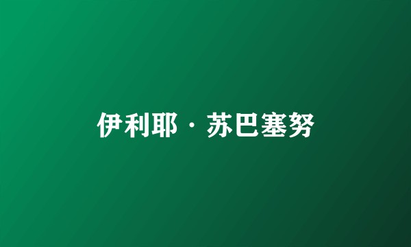 伊利耶·苏巴塞努