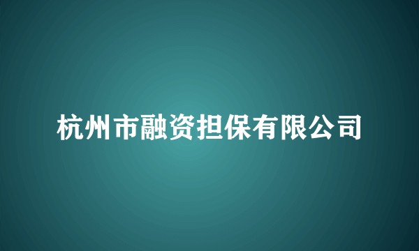 杭州市融资担保有限公司