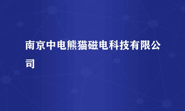 南京中电熊猫磁电科技有限公司