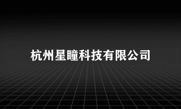 杭州星瞳科技有限公司