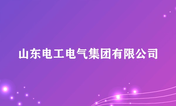 山东电工电气集团有限公司
