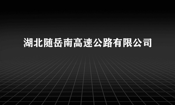 湖北随岳南高速公路有限公司