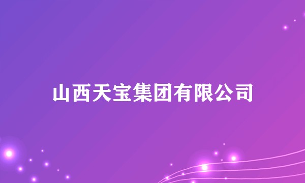 山西天宝集团有限公司