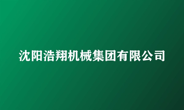 沈阳浩翔机械集团有限公司