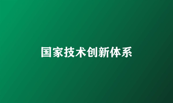 国家技术创新体系
