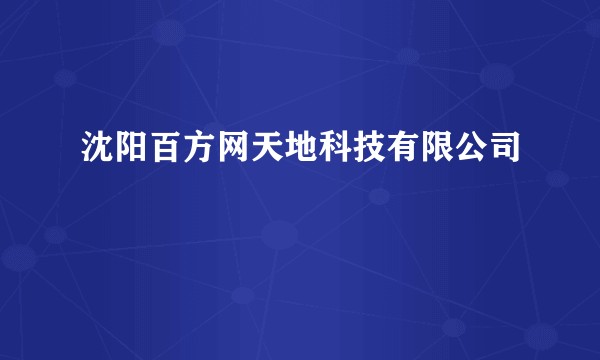 沈阳百方网天地科技有限公司