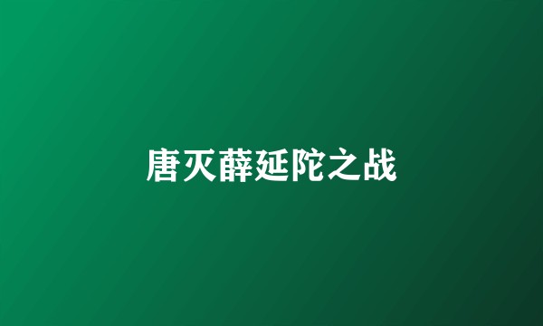 唐灭薛延陀之战
