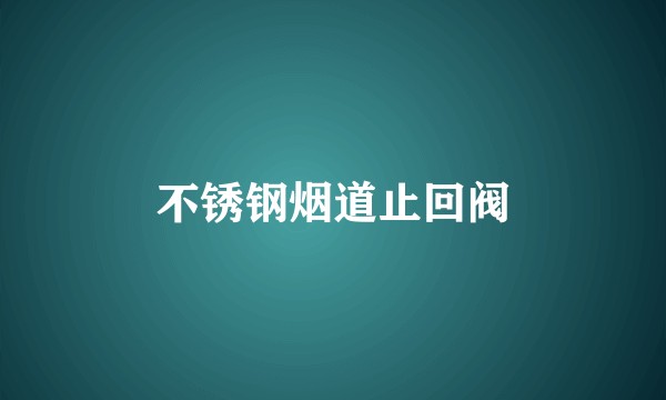 不锈钢烟道止回阀