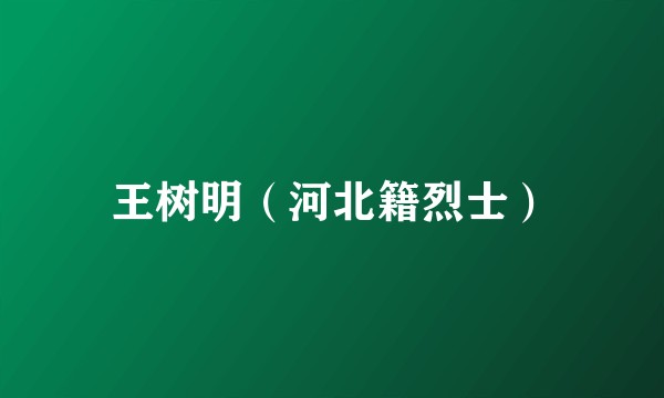 王树明（河北籍烈士）