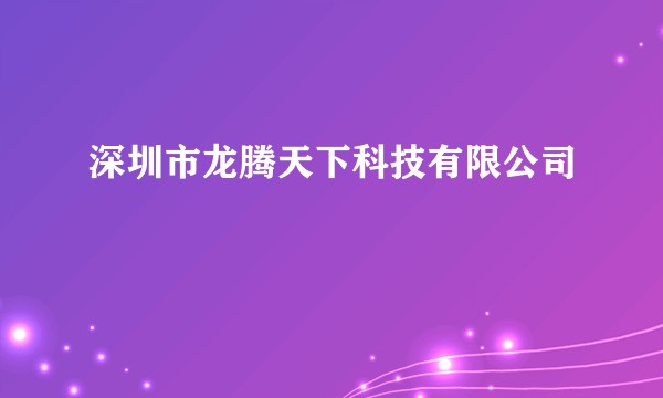 深圳市龙腾天下科技有限公司