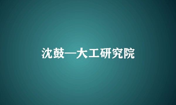 沈鼓—大工研究院