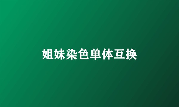 姐妹染色单体互换
