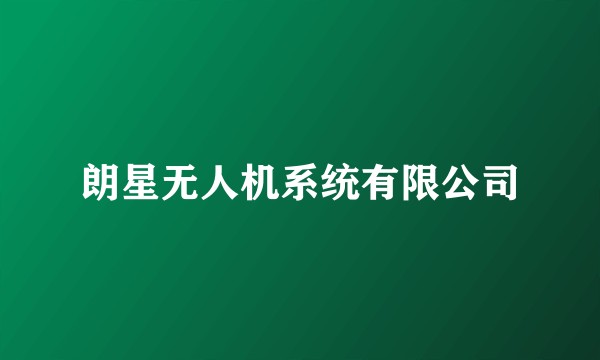 朗星无人机系统有限公司