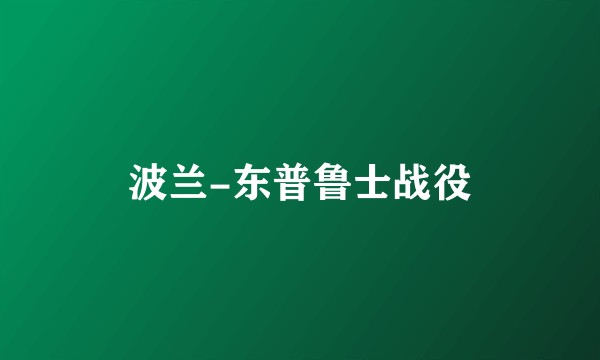 波兰-东普鲁士战役