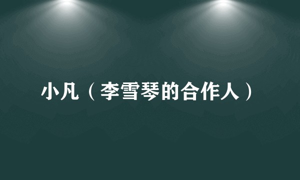 小凡（李雪琴的合作人）