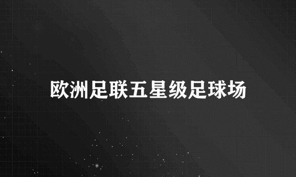 欧洲足联五星级足球场