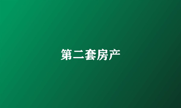 第二套房产