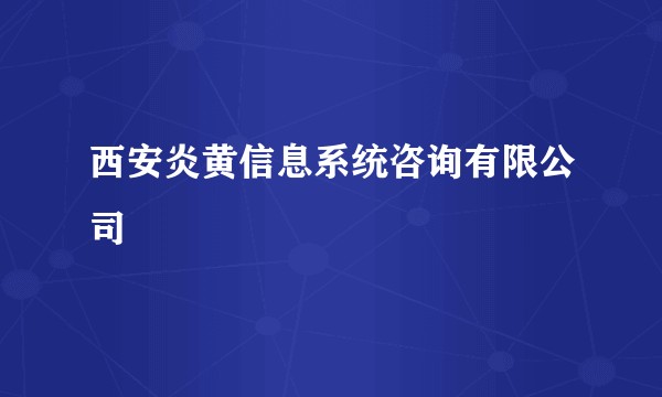 西安炎黄信息系统咨询有限公司