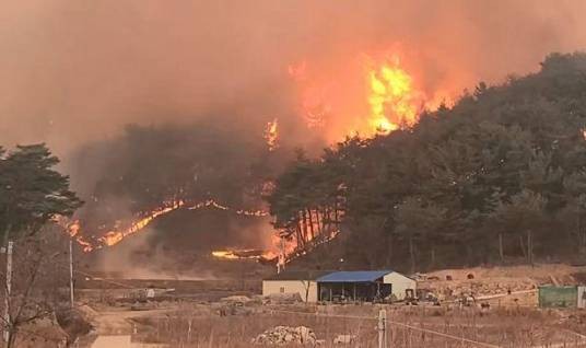 3·4韩国蔚珍郡山火