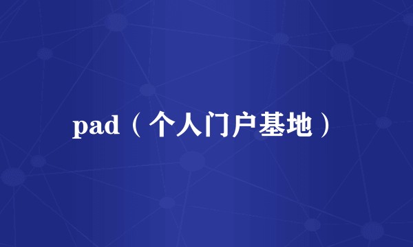 pad（个人门户基地）