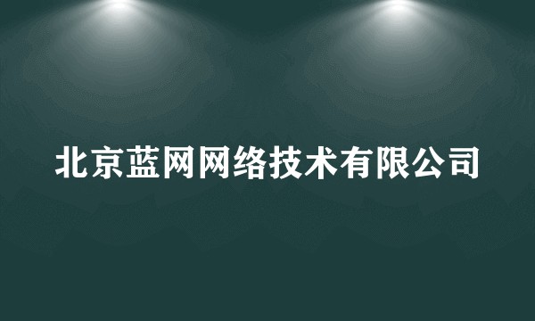 北京蓝网网络技术有限公司