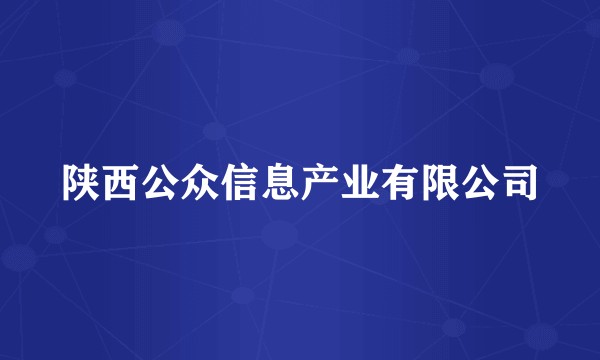 陕西公众信息产业有限公司