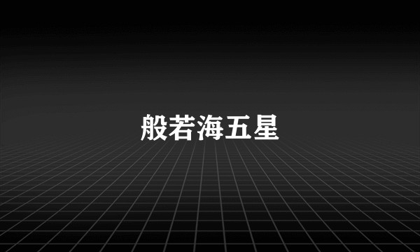 般若海五星