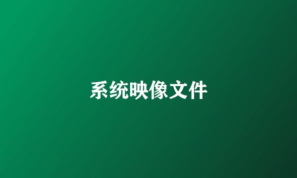 系统映像文件