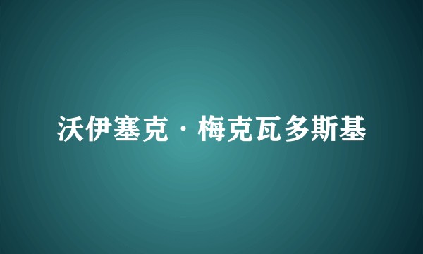 沃伊塞克·梅克瓦多斯基