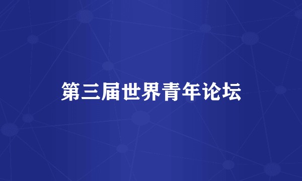 第三届世界青年论坛