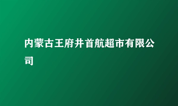 内蒙古王府井首航超市有限公司