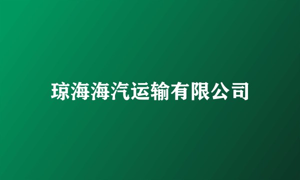 琼海海汽运输有限公司