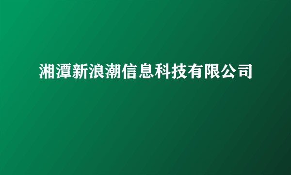 湘潭新浪潮信息科技有限公司