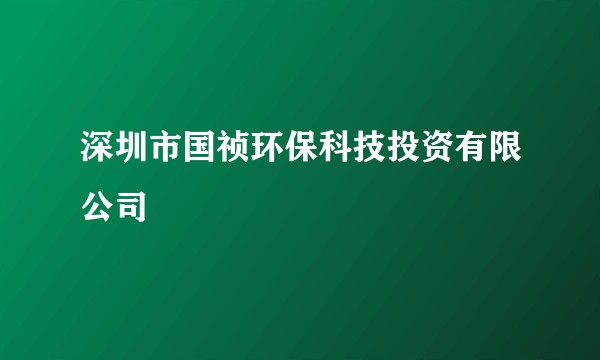 深圳市国祯环保科技投资有限公司