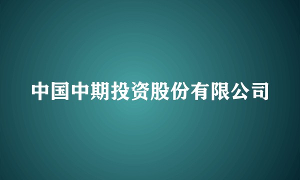 中国中期投资股份有限公司