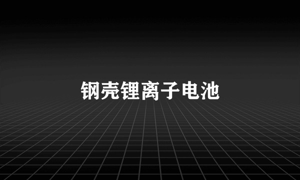 钢壳锂离子电池