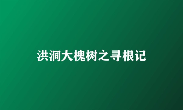 洪洞大槐树之寻根记