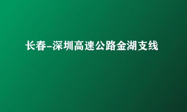 长春-深圳高速公路金湖支线