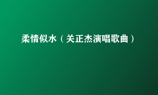 柔情似水（关正杰演唱歌曲）