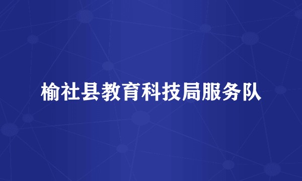 榆社县教育科技局服务队