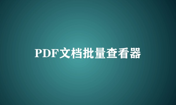 PDF文档批量查看器