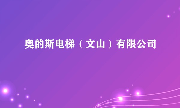 奥的斯电梯（文山）有限公司