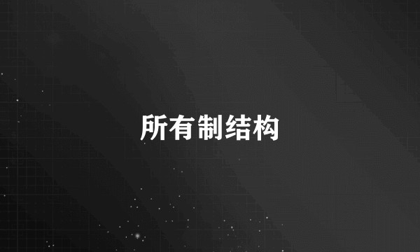 所有制结构