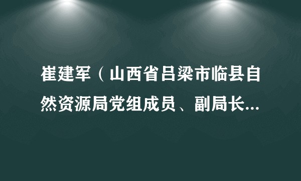 崔建军（山西省吕梁市临县自然资源局党组成员、副局长、兼任临县土地整治开发有限公司董事长）