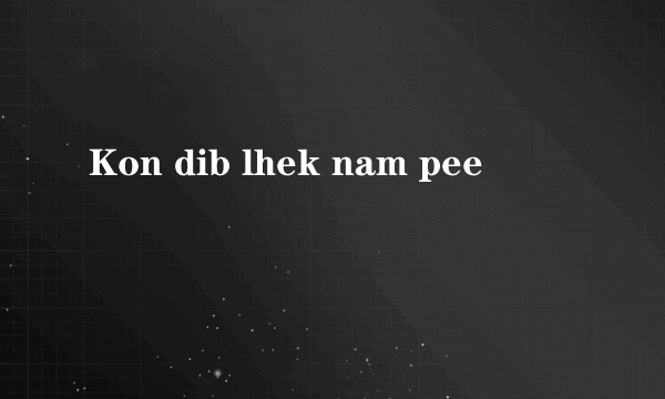 Kon dib lhek nam pee