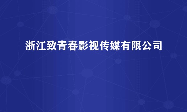 浙江致青春影视传媒有限公司
